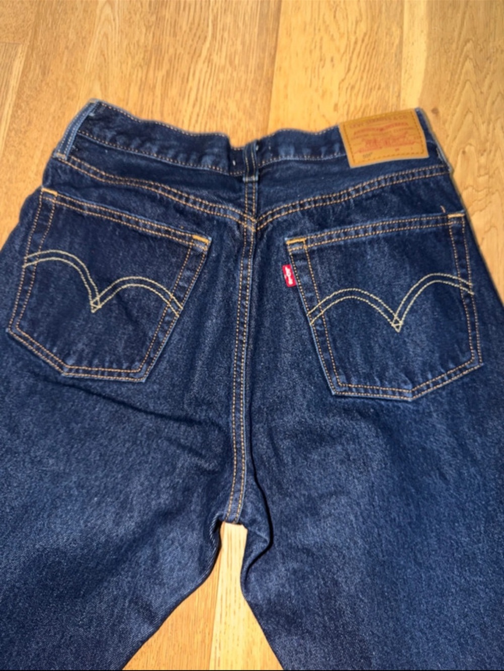 Levi's Women's Straight Leg Dark Blue Denim Jeans